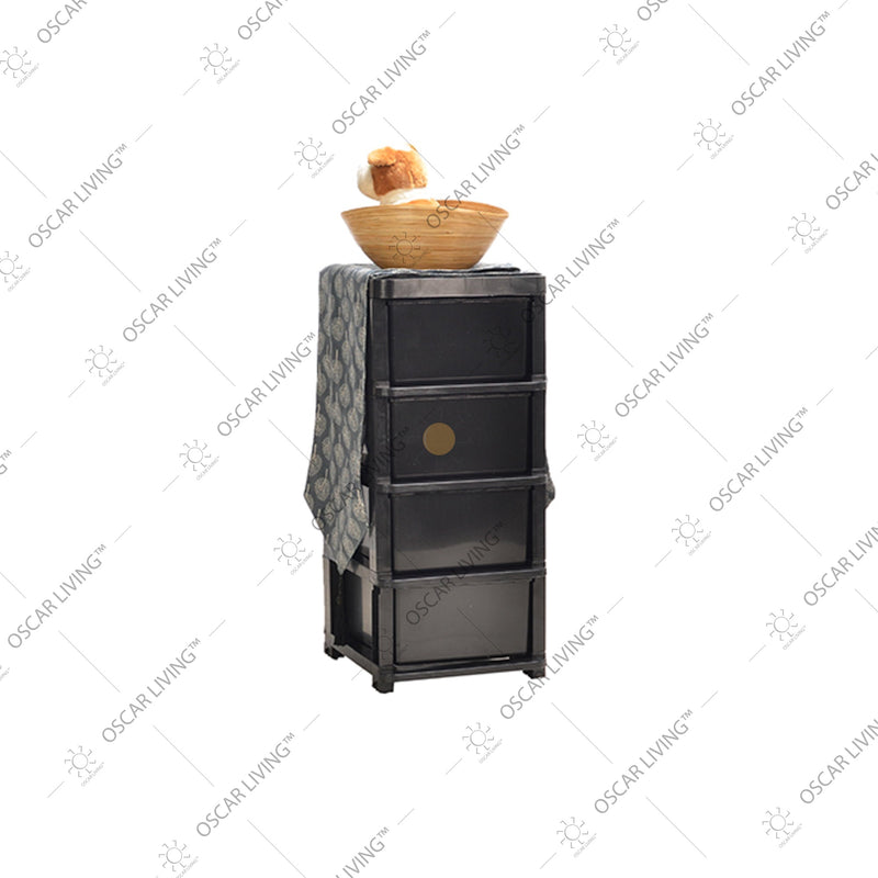 LEMARI PLASTIK - PLASTIC WARDROBE Lemari Plastik Laci Miami Milaci Motif Leaf MIAMI OSCARLIVING