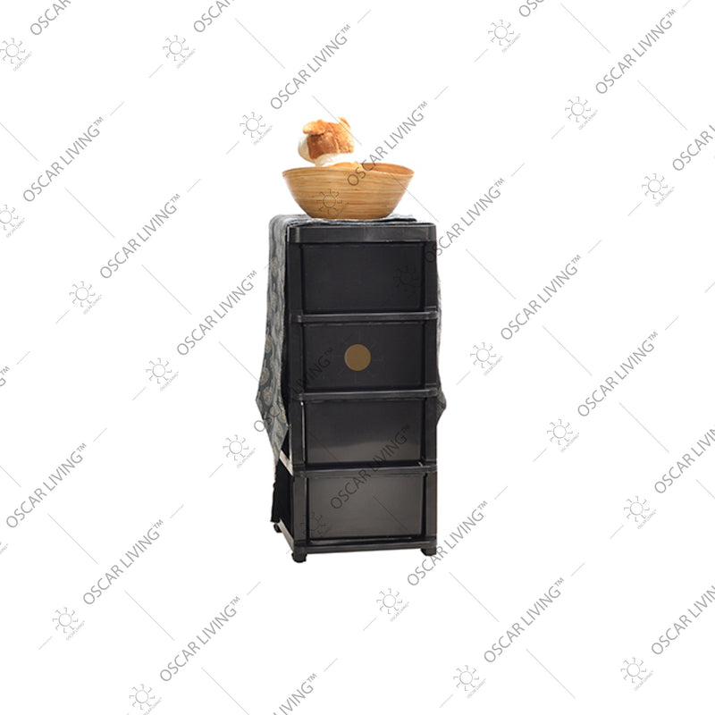 LEMARI PLASTIK - PLASTIC WARDROBE Lemari Plastik Laci Miami Milaci Motif Leaf MIAMI OSCARLIVING