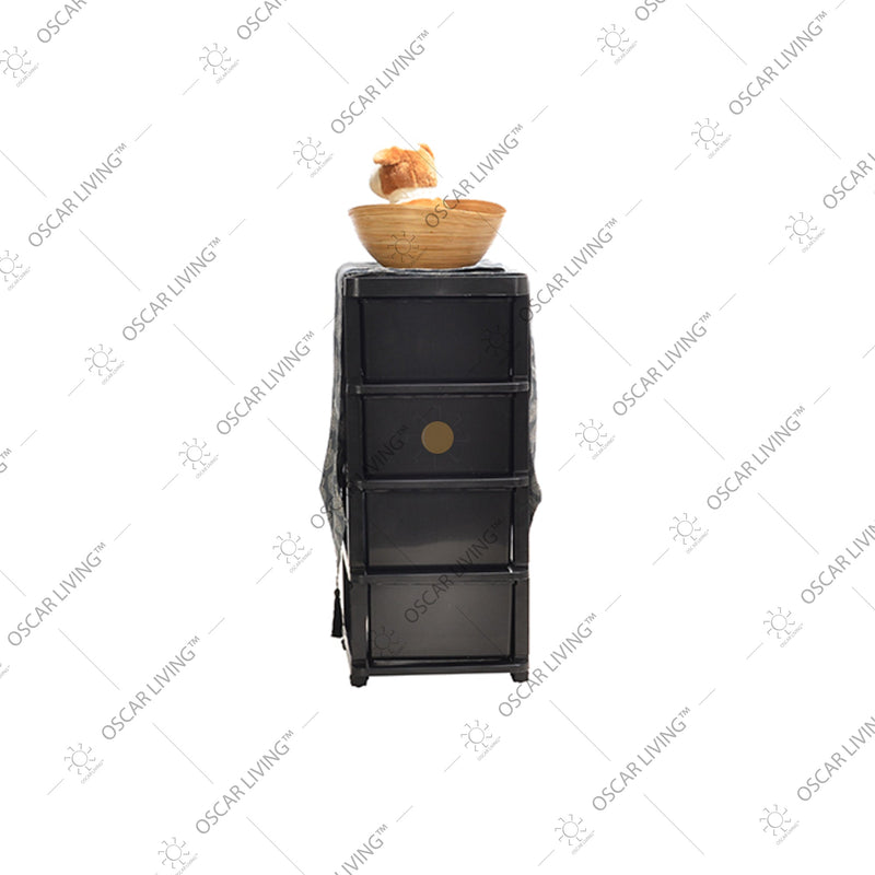 LEMARI PLASTIK - PLASTIC WARDROBE Lemari Plastik Laci Miami Milaci Motif Leaf MIAMI OSCARLIVING