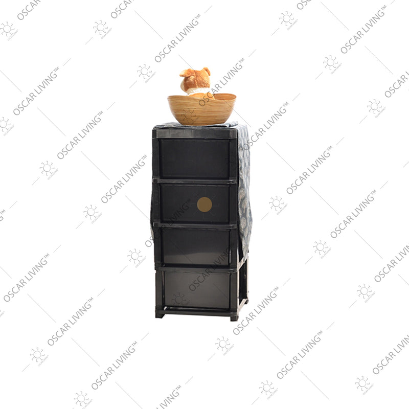 LEMARI PLASTIK - PLASTIC WARDROBE Lemari Plastik Laci Miami Milaci Motif Leaf MIAMI OSCARLIVING