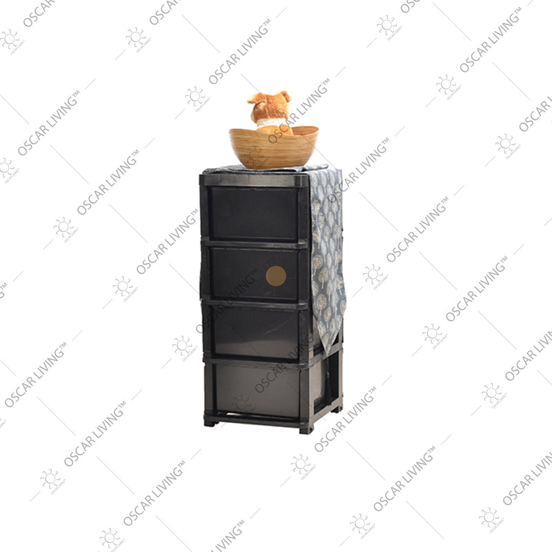 LEMARI PLASTIK - PLASTIC WARDROBE Lemari Plastik Laci Miami Milaci Motif Leaf MIAMI OSCARLIVING