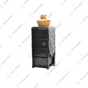 LEMARI PLASTIK - PLASTIC WARDROBE Lemari Plastik Laci Miami Milaci Motif Leaf MIAMI OSCARLIVING