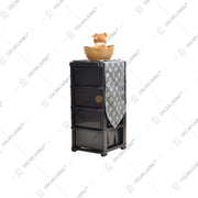 LEMARI PLASTIK - PLASTIC WARDROBE Lemari Plastik Laci Miami Milaci Motif Leaf MIAMI OSCARLIVING