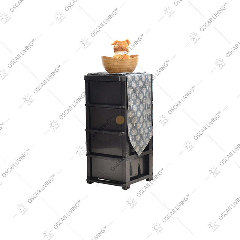 LEMARI PLASTIK - PLASTIC WARDROBE Lemari Plastik Laci Miami Milaci Motif Leaf MIAMI OSCARLIVING