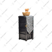 LEMARI PLASTIK - PLASTIC WARDROBE Lemari Plastik Laci Miami Milaci Motif Leaf MIAMI OSCARLIVING