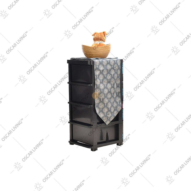 LEMARI PLASTIK - PLASTIC WARDROBE Lemari Plastik Laci Miami Milaci Motif Leaf MIAMI OSCARLIVING