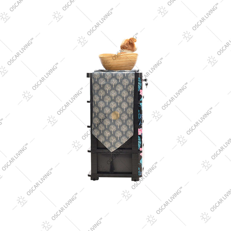LEMARI PLASTIK - PLASTIC WARDROBE Lemari Plastik Laci Miami Milaci Motif Leaf MIAMI OSCARLIVING