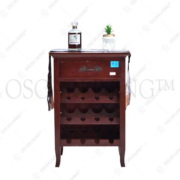 Nakas Rak Anggur Mahogani OLIV Ritz Wine | Wine Rack OLIV OSCARLIVING