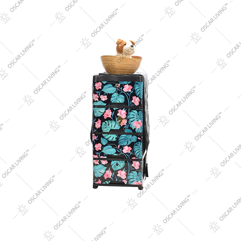 LEMARI PLASTIK - PLASTIC WARDROBE Lemari Plastik Laci Miami Milaci Motif Leaf MIAMI OSCARLIVING