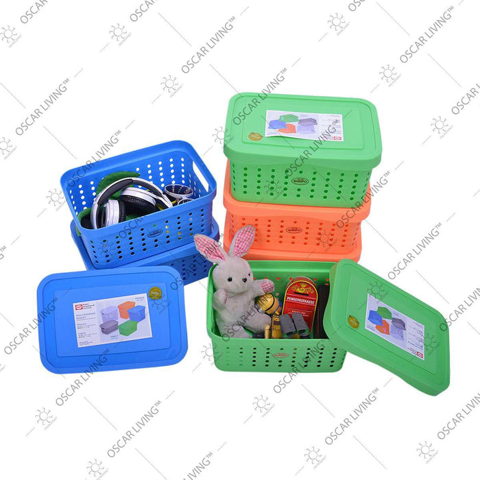 KOTAK PENYIMPANAN - CONTAINER BOX Shinpo SIP 256 Keranjang Plastik Tutup Serba Guna SHINPO OSCARLIVING