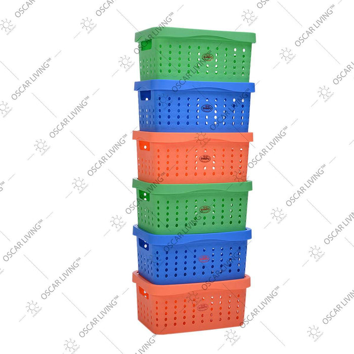 KOTAK PENYIMPANAN - CONTAINER BOX Shinpo SIP 256 Keranjang Plastik Tutup Serba Guna SHINPO OSCARLIVING