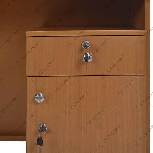 MEJA KANTOR - OFFICE DESK Meja Kantor 1/2 BIRO OLIV Mawar Natural OLIV OSCARLIVING