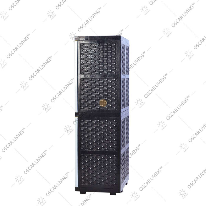 LEMARI PLASTIK - PLASTIC WARDROBE Lemari Plastik Sinbak Rak 4 Susun Motif Gajah | Plastic Wardrobe SINBAK OSCARLIVING