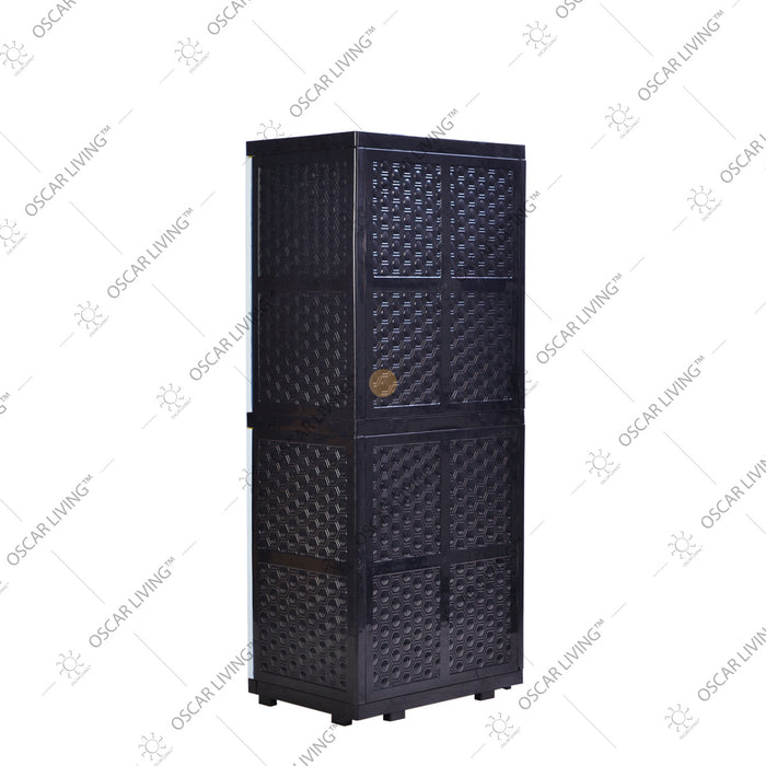 LEMARI PLASTIK - PLASTIC WARDROBE Lemari Plastik Sinbak Rak 4 Susun Motif Gajah | Plastic Wardrobe SINBAK OSCARLIVING
