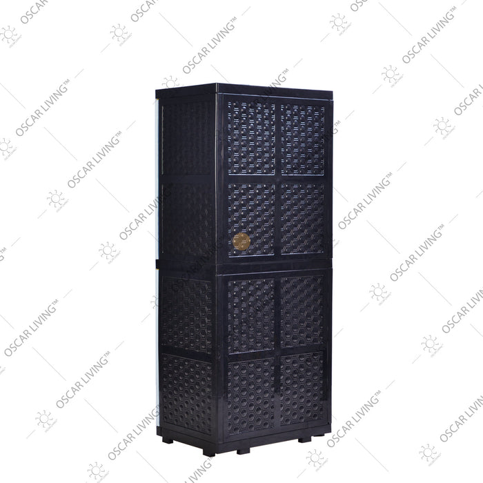 LEMARI PLASTIK - PLASTIC WARDROBE Lemari Plastik Sinbak Rak 4 Susun Motif Gajah | Plastic Wardrobe SINBAK OSCARLIVING