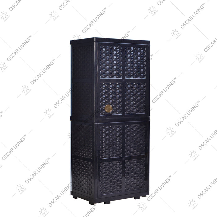 LEMARI PLASTIK - PLASTIC WARDROBE Lemari Plastik Sinbak Rak 4 Susun Motif Gajah | Plastic Wardrobe SINBAK OSCARLIVING