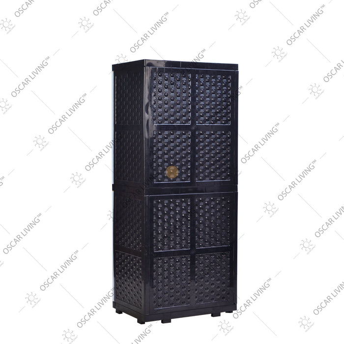 LEMARI PLASTIK - PLASTIC WARDROBE Lemari Plastik Sinbak Rak 4 Susun Motif Gajah | Plastic Wardrobe SINBAK OSCARLIVING