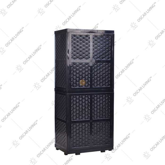 LEMARI PLASTIK - PLASTIC WARDROBE Lemari Plastik Sinbak Rak 4 Susun Motif Gajah | Plastic Wardrobe SINBAK OSCARLIVING