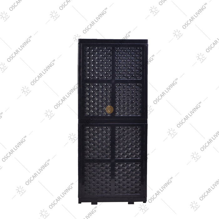 LEMARI PLASTIK - PLASTIC WARDROBE Lemari Plastik Sinbak Rak 4 Susun Motif Gajah | Plastic Wardrobe SINBAK OSCARLIVING