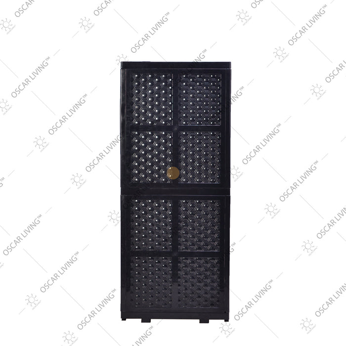 LEMARI PLASTIK - PLASTIC WARDROBE Lemari Plastik Sinbak Rak 4 Susun Motif Gajah | Plastic Wardrobe SINBAK OSCARLIVING