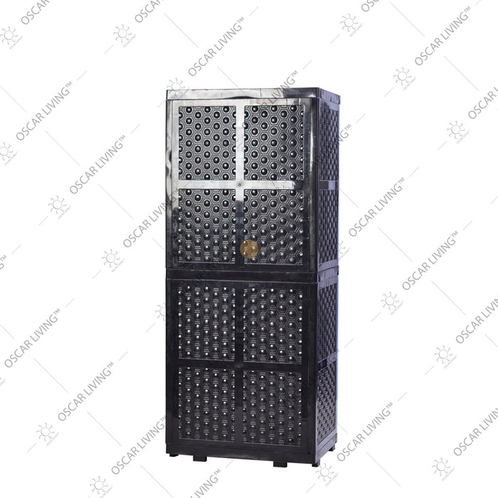 LEMARI PLASTIK - PLASTIC WARDROBELemari Plastik Sinbak Rak 4 Susun Motif Gajah | Plastic WardrobeSINBAKOSCARLIVING