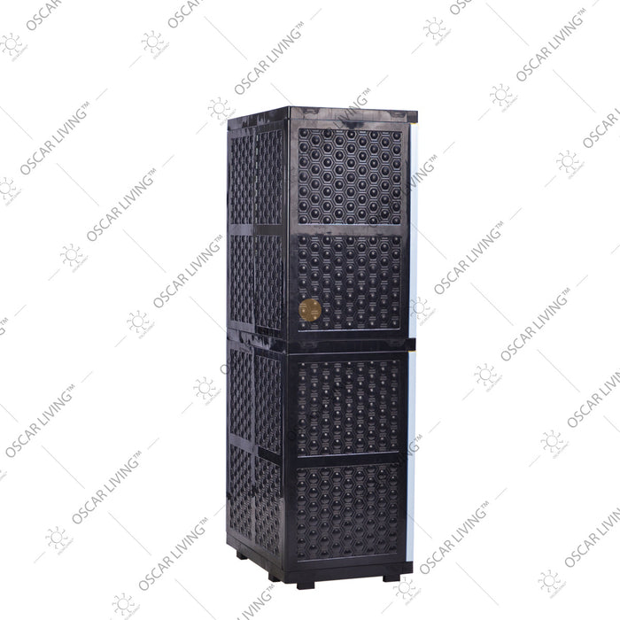 LEMARI PLASTIK - PLASTIC WARDROBE Lemari Plastik Sinbak Rak 4 Susun Motif Gajah | Plastic Wardrobe SINBAK OSCARLIVING