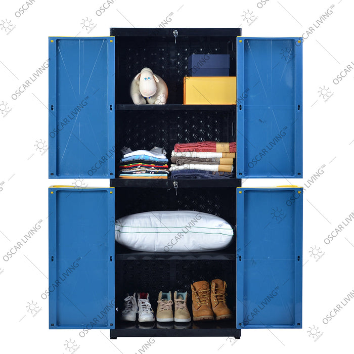 LEMARI PLASTIK - PLASTIC WARDROBE Lemari Plastik Sinbak Rak 4 Susun Motif Gajah | Plastic Wardrobe SINBAK OSCARLIVING