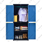 LEMARI PLASTIK - PLASTIC WARDROBE Lemari Plastik Sinbak Rak 4 Susun Motif | Plastic Wardrobe SINBAK OSCARLIVING