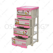 LEMARI PLASTIK - PLASTIC WARDROBE Lemari Plastik Napolly SFC2 Motif Helokity | Plastic Wardrobe NAPOLLY OSCARLIVING