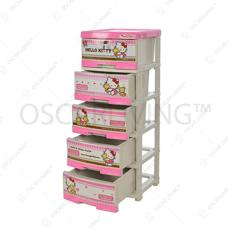 LEMARI PLASTIK - PLASTIC WARDROBE Lemari Plastik Napolly SFC2 Motif Helokity | Plastic Wardrobe NAPOLLY OSCARLIVING