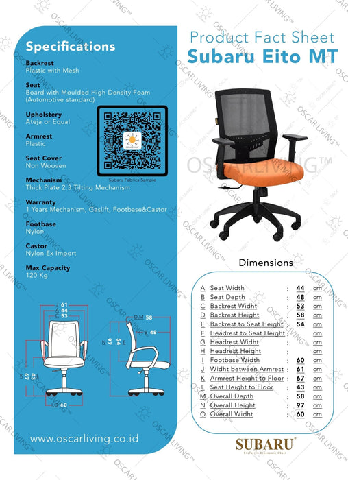 Kursi Manager Kursi Kantor Subaru Eito MT SUBARU OSCARLIVING