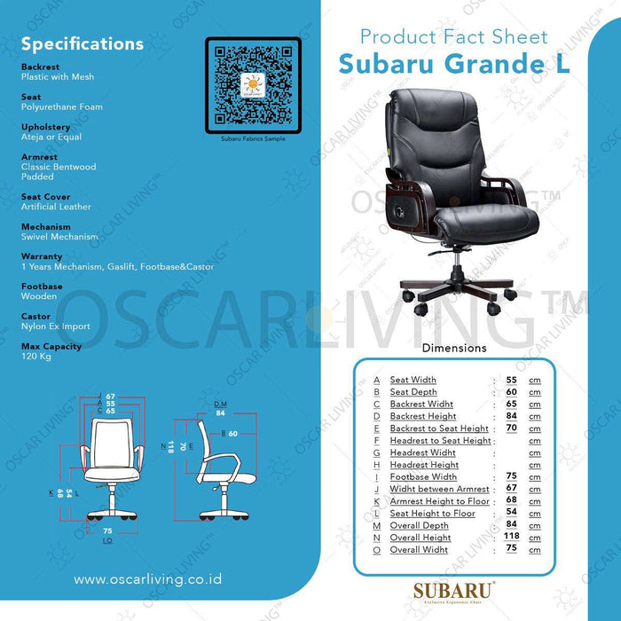 Kursi Direktur Kursi Kantor Subaru Grande L SUBARU OSCARLIVING