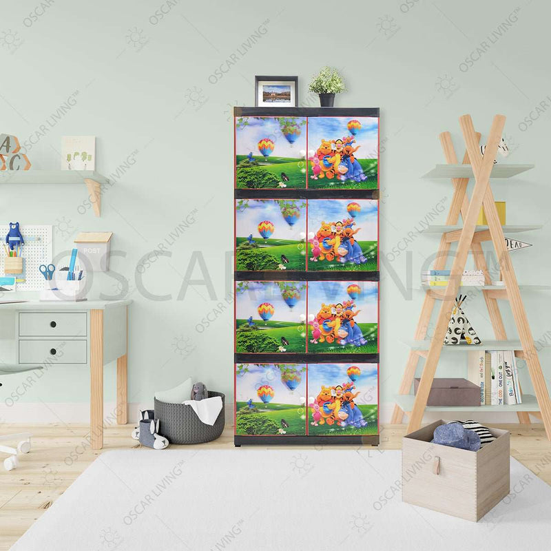 LEMARI PLASTIK - PLASTIC WARDROBE Lemari Plastik HK Plast Motif Pooh 4D HK PLAST OSCARLIVING