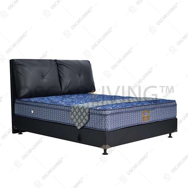 KASUR - SPRINGBED Kasur Springbed Hommy Azurea Plushtop HB Boston | Fullset Oreo HOMMY OSCARLIVING