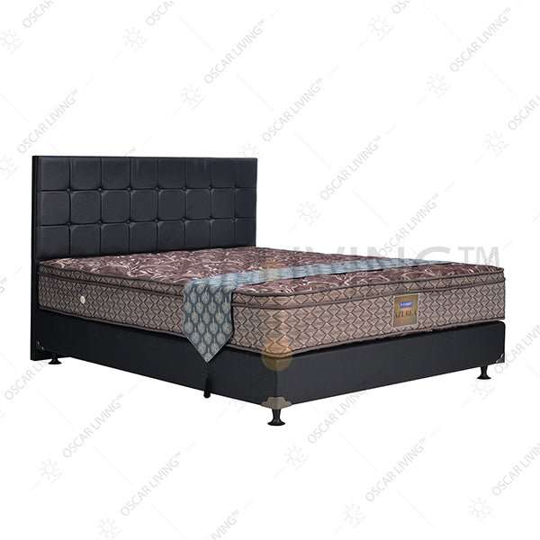 KASUR - SPRINGBED Kasur Springbed Hommy Azurea Plushtop HB Sydney | Fullset Oreo HOMMY OSCARLIVING
