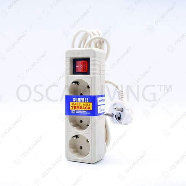 Stop Kontak Saklar Stop Kontak Saklar Jupiter 3 - 5 Lubang Panjang 3&5 M Colokan Terminal HANNOCHS OSCARLIVING