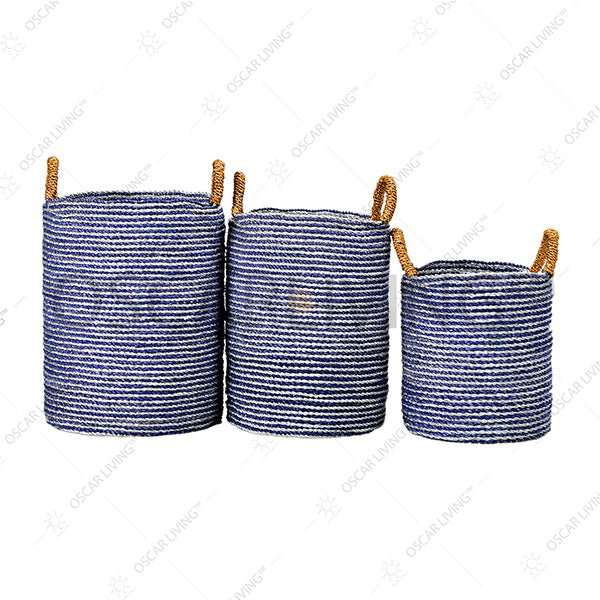 KERANJANG ANYAM Keranjang Anyam Woven Dengan Pegangan OLIV OLIV OSCARLIVING