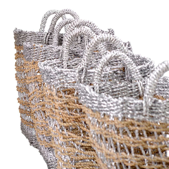 KERANJANG ANYAM Keranjang Anyam Kombinasi Dengan Pegangan OLIV OLIV OSCARLIVING