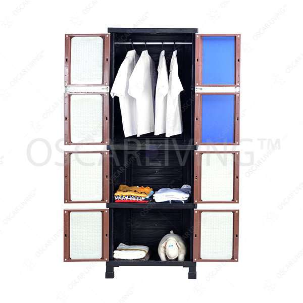 LEMARI PLASTIK - PLASTIC WARDROBE Lemari Plastik Gantung Kingstar RP48G kaca dan kunci KINGSTAR OSCARLIVING