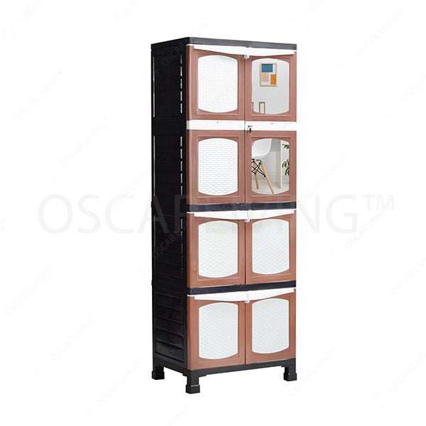 LEMARI PLASTIK - PLASTIC WARDROBE Lemari Plastik Gantung Kingstar RP48G kaca dan kunci KINGSTAR OSCARLIVING
