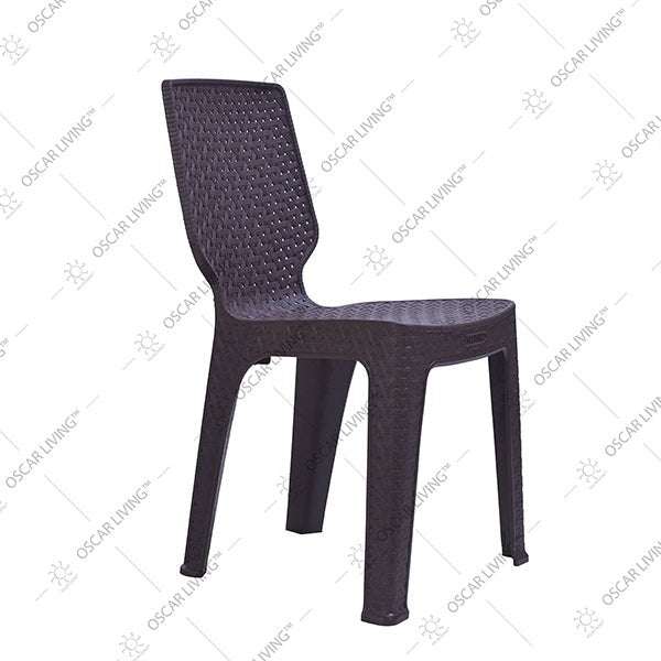 KURSI PLASTIK - PLASTIC CHAIR Kursi Plastik Tabitha Motif Rotan | Tabitha Plastic Chair Rattan Motif TABITHA OSCARLIVING
