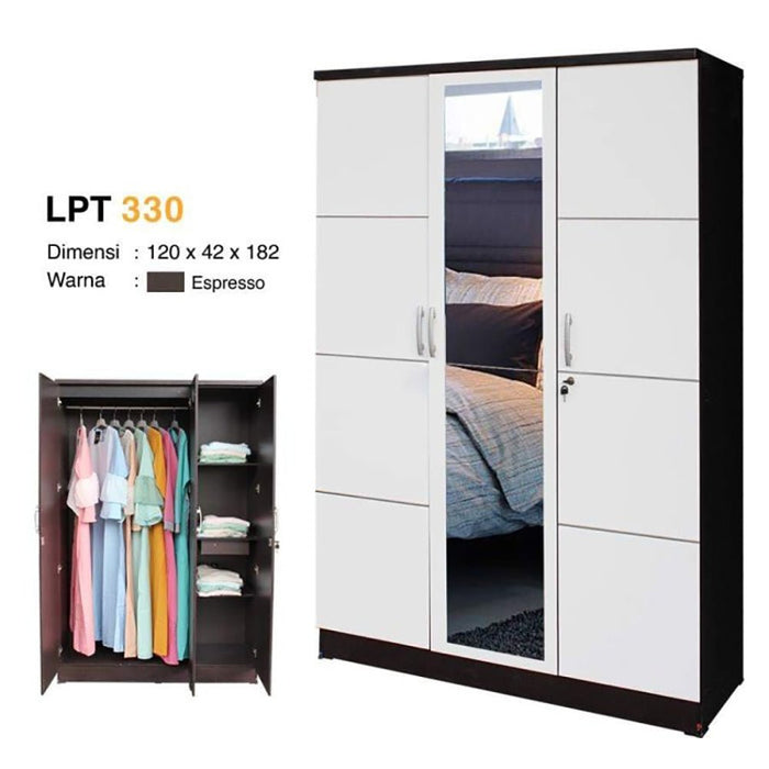 LEMARI PAKAIAN - WARDROBE Lemari Pakaian Lunar LPT330 LUNAR OSCARLIVING