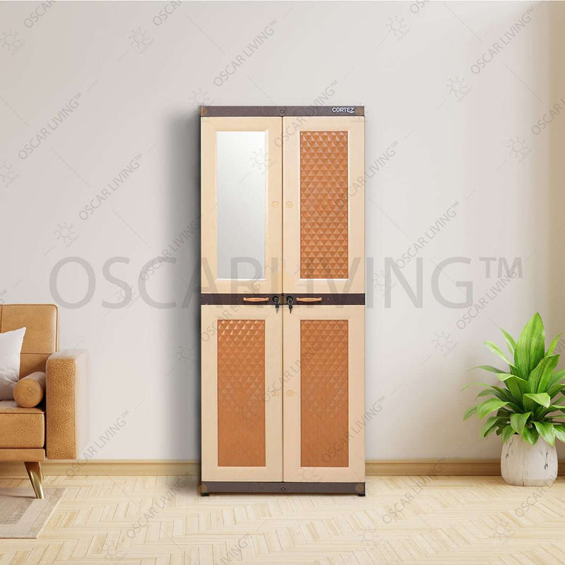 LEMARI PLASTIK - PLASTIC WARDROBE Lemari Plastik Gantung Tabitha Cortez 2 Pintu + Cermin TABITHA OSCARLIVING