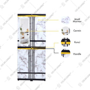 LEMARI PLASTIK - PLASTIC WARDROBE Lemari Plastik Sinbak Rak 4 Susun Motif | Plastic Wardrobe SINBAK OSCARLIVING