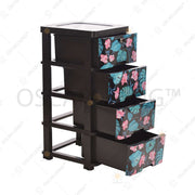 LEMARI PLASTIK - PLASTIC WARDROBELemari Plastik Laci Miami Milaci Motif LeafMIAMIOSCARLIVING