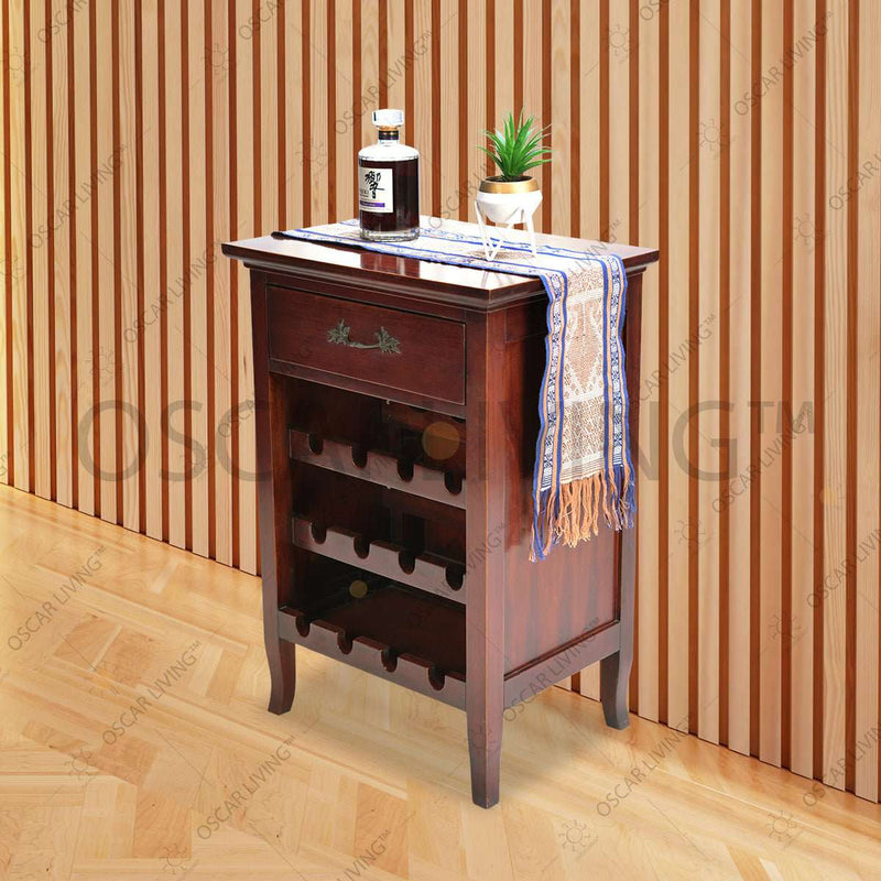 Nakas Rak Anggur Mahogani OLIV Ritz Wine | Wine Rack OLIV OSCARLIVING