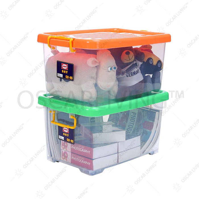 SHINPO CB 45 Shinpo 111 SKY Box Container 45 Liter Dengan Roda / Box Serbaguna CB45 SHINPO OSCARLIVING