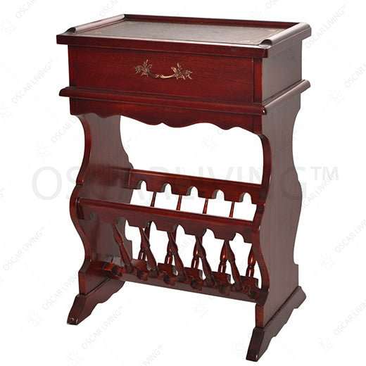 MEJA SERBAGUNA - MULTIPURPOSE TABLE Rak Koran Mahogani OLIV Ritz Estonia OLIV OSCARLIVING