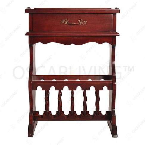 MEJA SERBAGUNA - MULTIPURPOSE TABLE Rak Koran Mahogani OLIV Ritz Estonia OLIV OSCARLIVING