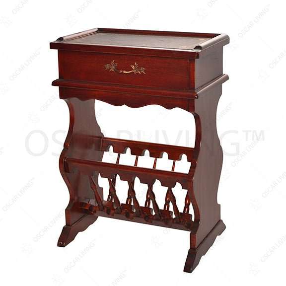 MEJA SERBAGUNA - MULTIPURPOSE TABLE Rak Koran Mahogani OLIV Ritz Estonia OLIV OSCARLIVING